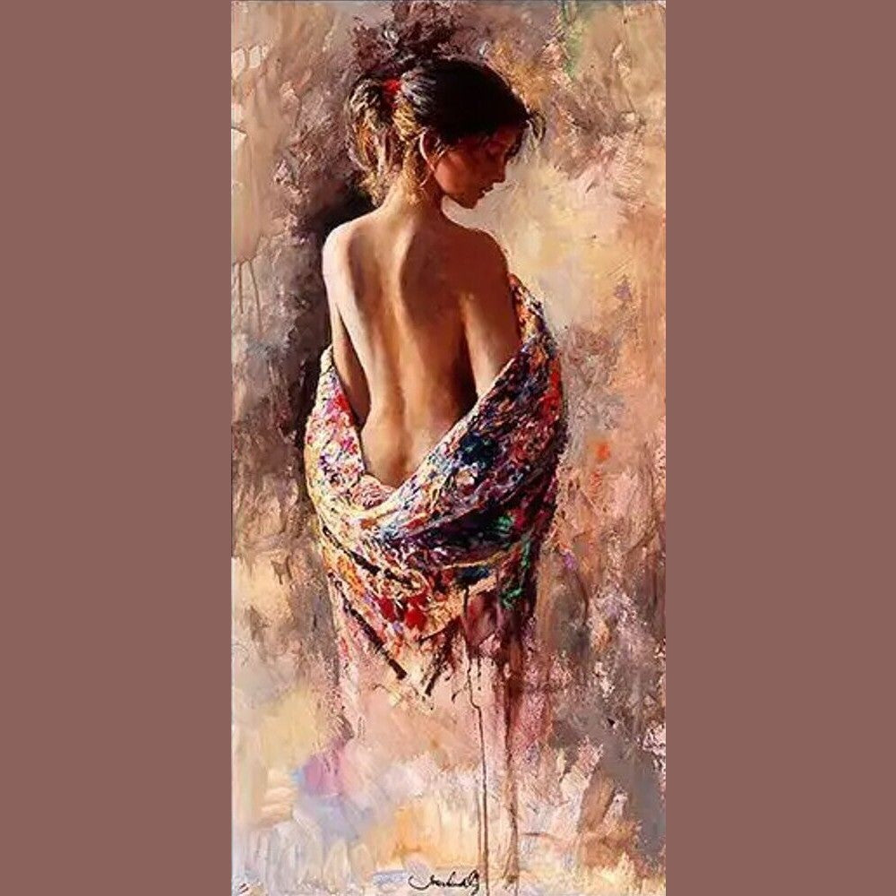 Modern Art Beautiful Abstract Woman Canvas Print 16" x 32" Wall Art Home & Garden:Home Décor:Posters & Prints Style Your Walls